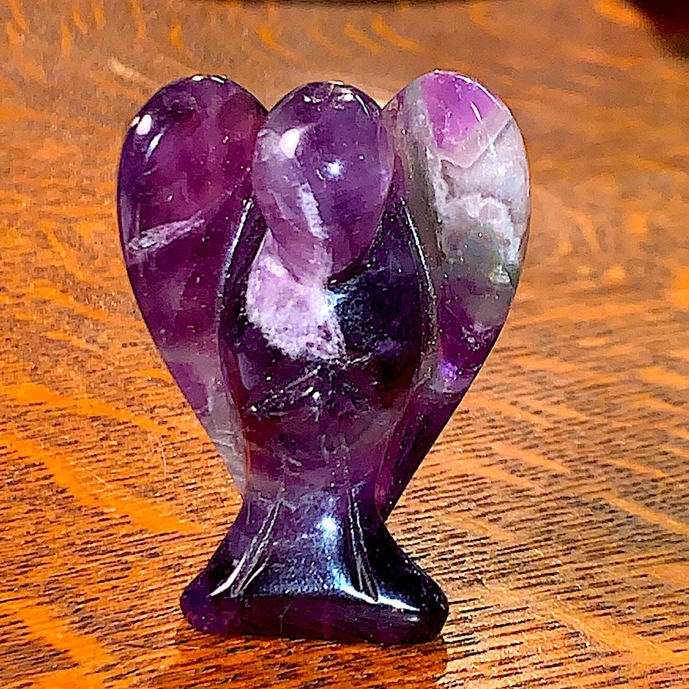 AMETHYST ANGEL 2 INCH HEALING STONE NEW